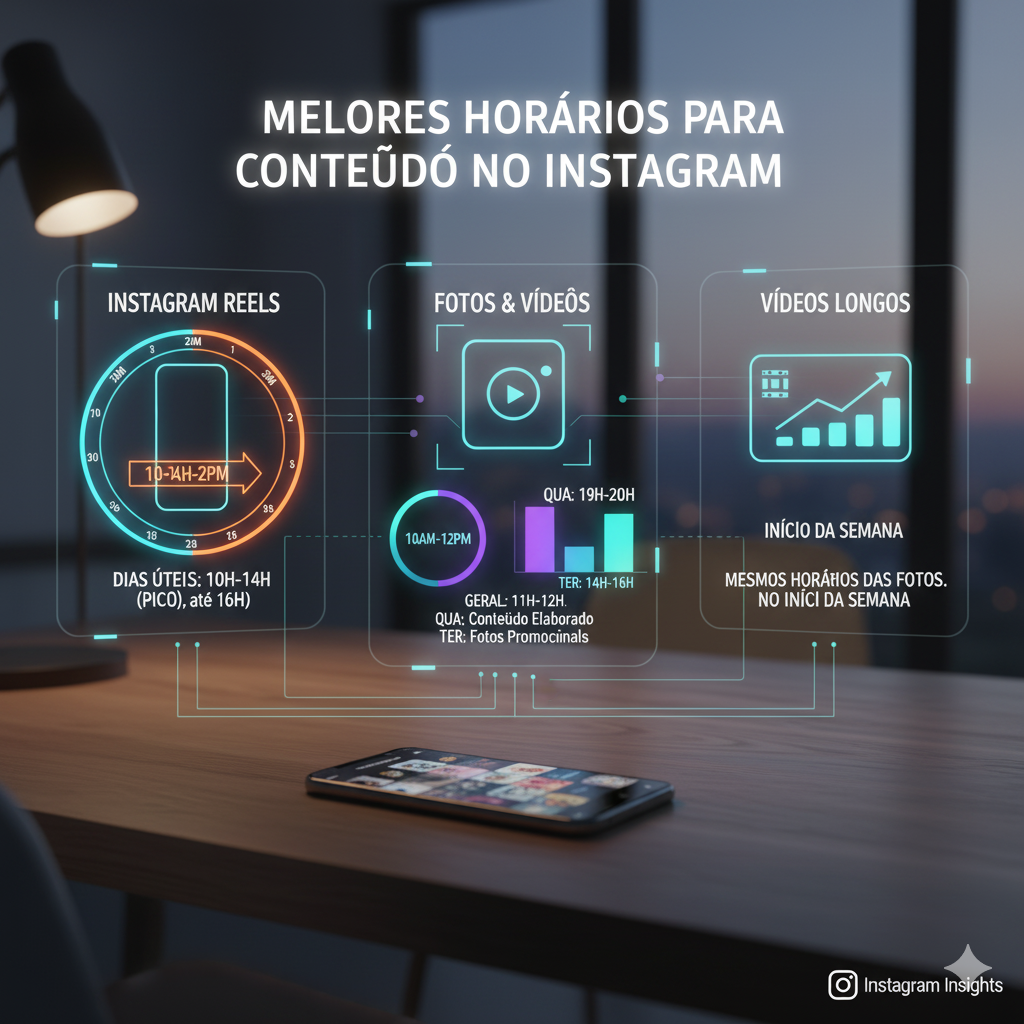 Melhores horários para postar tipos específicos de conteúdo no Instagram